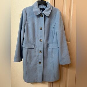 Lands' End Light Blue Pea Coat